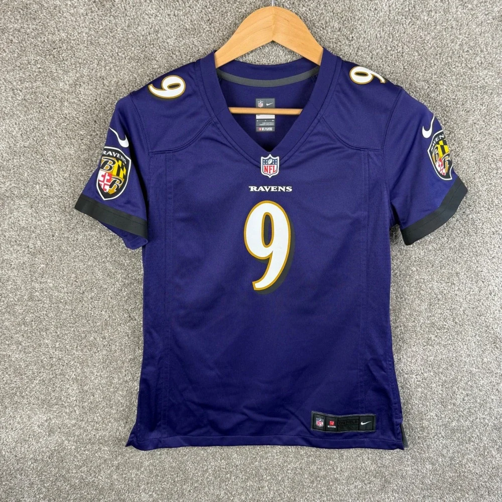 Nike Baltimore Ravens Justin Tucker 9‎ NFL Jersey Women's Small Purple On Field